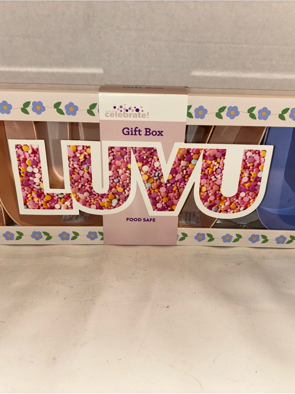 Celebrate! LUVU Pink Party Gift Box - Food Safe Disposable Tableware-New